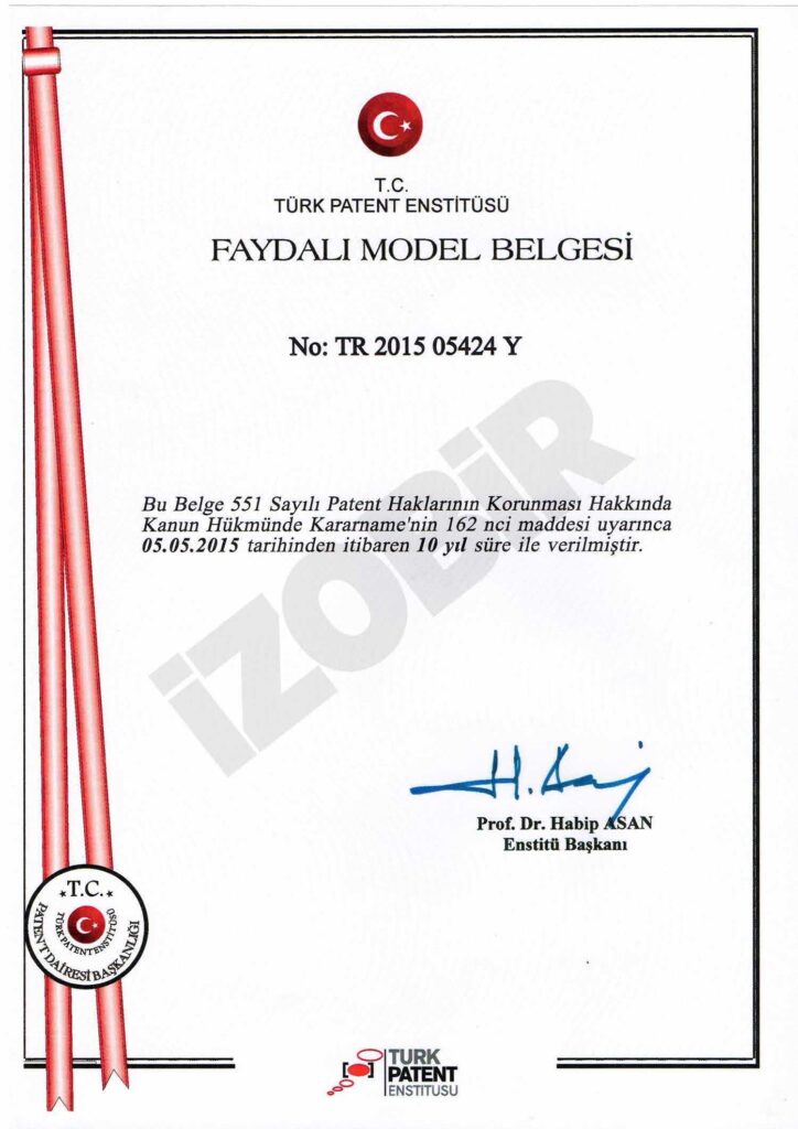 Faydalı Model Belgesi — belge görseli